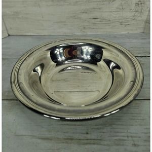 Vintage Lunt Silver Plated Bowl 6"x 6" Original Label M-6 A